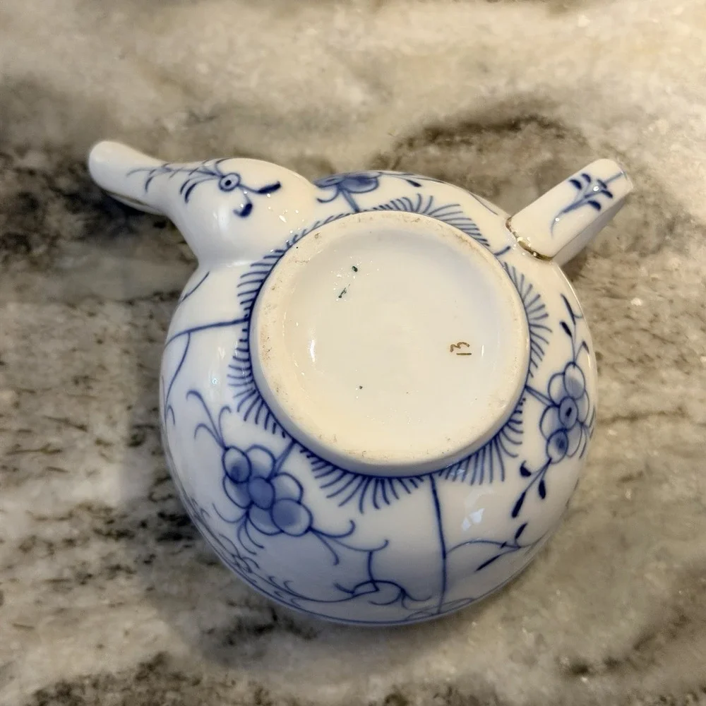 Antique 1930s W T & C Invalid Feeder Cup Nursing Cup Porcelain Germany Floral